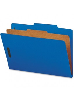 Legal - 8.50" Width x 14" Sheet Size - 2", 2", 2" Fastener Capacity for Folder - 2/5 Tab Cut - Right of Center Tab Location - 1 Dividers - 25 pt. Folder Thickness - Dark Blue - Recycled - 10 / Box - natsp17221